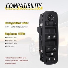Power Window Switch Master Control Button 8+13 Left Driver Side Fit for Dodge