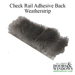 Check Rail Adhesive Back Weatherstrip, 3/8 x 1-1/16″ w/ Fin Seal – Gray