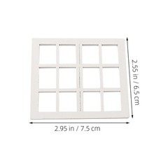 8 Pcs Mini Wooden Window Frame Models Dollhouse Craft Accessories Diy Decoration