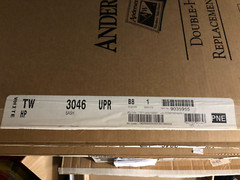 Anderson Windows 400 Series Tilt Wash Upper Sash 3046 White / Part 9035955