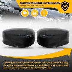 1 Pair Door Side Rearview Mirror Covers Caps Compatible with Accord 2008 2009