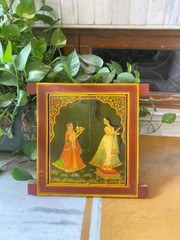 Antique Wooden Metal Fitted Wall Decor Window Panel Original Fine Hand Carved