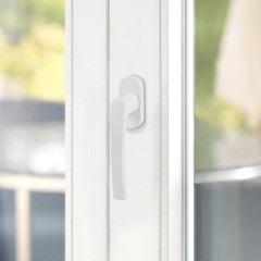Premium White Inside Window Handle with Safety Lock Durable and Sturdy Design