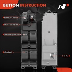 Master Power Window Switch Compatible with Toyota Camry 2002-2006, Sienna