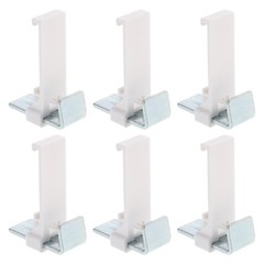 6 Pcs Clamp Brackets for Shades Clamp-On Window Blind Supports Roller Clips