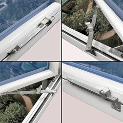 360mm Window Latch Lock Stainless-Steel Heavy-Duty Casement Stay Adjuster