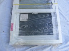 full wood framd window with glass, lock and screen