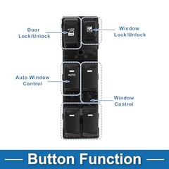 Power Window Switch No.935702P100VA Front Left Driver Side Window Control
