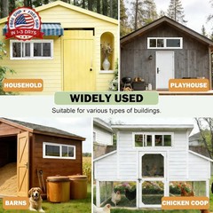 2 Pack Shed Windows, 10″x 18″ White Sliding Window Suitable for Chicken Coop, sh