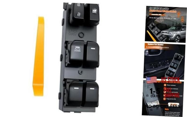 93570-B2010CA Master Power Window Switch for Kia Soul 2014-2019 – Front