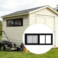 2 Pack Shed Windows, 10″X18″ Sliding Windows, Transom Window W/ Tempered Glass