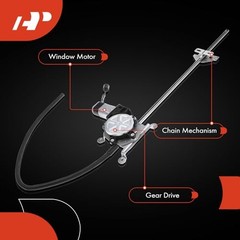 Power Window Regulator with Motor Compatible with Front Driver (LH)