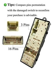 25401-ZT10A Master Power Window Switch – Front, Left, Driver Side