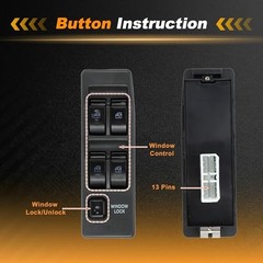 Power Window Switch for Mitsubishi Montero 1990-2003 Window Control Switch for