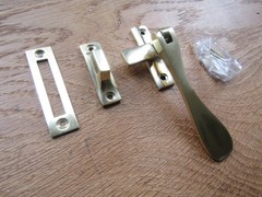 Rustic window stay fastener SOLID BRASS VICTORIAN vintage old English window