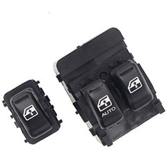Set of 2 Front Left Driver and Right Passenger Side Door Window Switch Black