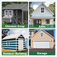 Shed Windows 2 Pack Sliding Tempered Glass Frame Chicken Coop Barn Building Tool