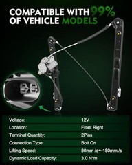 741-485 Front Right Passenger Side Power Window Regulator with Motor for:-BMW