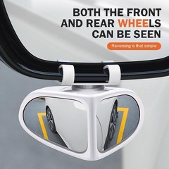 2 PCS Blind Spot Mirror, Double-Sided Wide Angle 360 Degree Adjustable Rearview