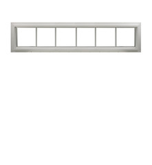 Double Pane Transom Window 72″ x 10″ White FL. Approved Argon Gas Low E DP50