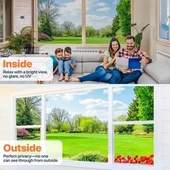 Bloss One Way Privacy Window Film, Privacy Film for Glass Windows, Self-Adhes…