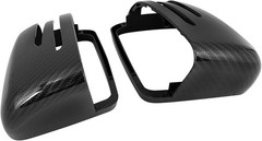 Pair New Exterior Rear View Mirror Housing Door Wing Mirror Covering Cap Carbon