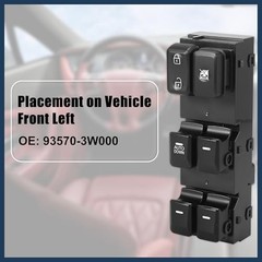 Power Window Switch, Front Left Driver Side Window Control Switch for Kia