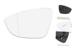 Mirror Glass Heated with Backing Plate Driver Side Left Side Rear View Mirror