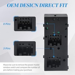 Master Power Window Switch – Front, Left Driver – Side – Compatible with 2003