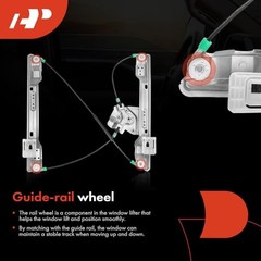 Electric Power Window Regulator Without Motor Compatible with Ford Flex 2009