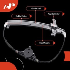 Electric Power Window Regulator Without Motor Compatible Rear Driver Side (LH)