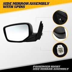 Driver Power Side Mirror Assembly Compatible with Accord 2008 2009 2010 Left
