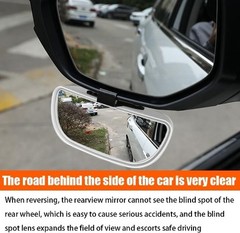 Blind Spot Mirror for Car, HD Glass Adjustable Convex Rear View M Style: White