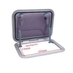 Boat Square Anodized Aluminum RV Yacht Porthole Window Hatch Cover Lid