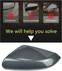 1Pair Side Mirror Cover Cap Housing fit for 10th Gen Civic 2016-2021Carbon Fiber