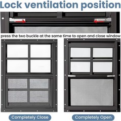 COLORPAPA 2 Pack Shed Windows 16x16in Sliding Tempered Glass