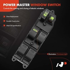 Master Power Window Switch Compatible with Toyota Camry 2002-2006, Sienna