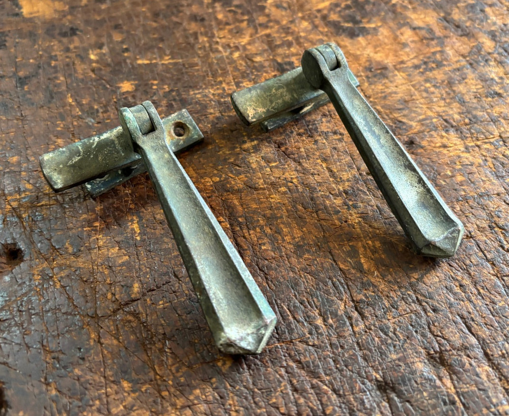 Art Deco Cast Brass Teardrop Sash Locks (2) Old Window Hardware 1930’s