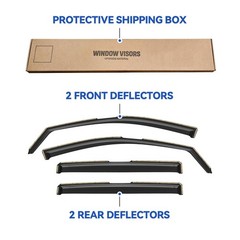 in-Channel Window Visors Rain Guards for 2019-2023 Ford Ranger SuperCrew, Win…