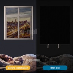 100% Blackout Roller Shades No Tools No Drill Cordless Blinds for Window Bedroom