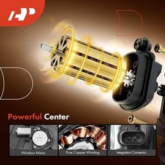 Front Driver Side Electric Power Window Regulator with 2-Blade Plug Motor