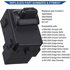 Passenger Side Power Window Switches 56007695AC – Compatible with 2002