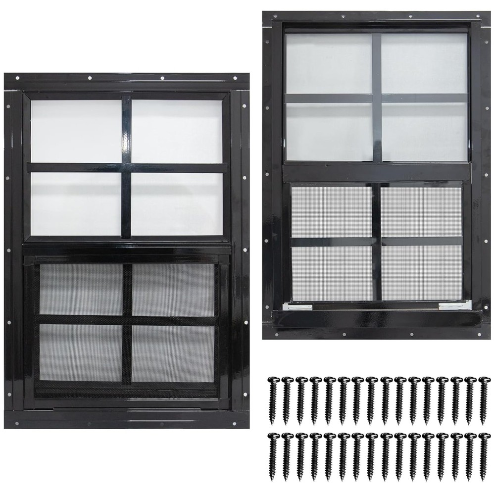 Weather-Resistant Shed Windows, 12×18 – 2 Pack