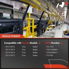 Power Window Regulator with Motor Front Driver Side Compatible with Honda