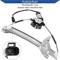 Obaee 748-510 Rear Left Driver Side Power Window Regulator with Motor Assembly C