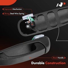 Rear Left Driver Side Exterior Door Handle Compatible with Dodge Ram 1500