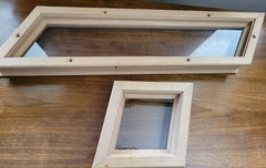 2 Small Visador Diagonal Door Windows