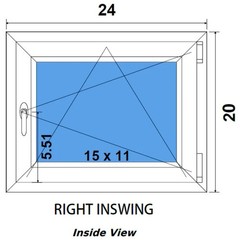 Elite Avora 24″ x 20″ Tilt and Turn White