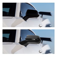 1 Pair Gloss Black Mirror Cover Cap Rear View Mirror Housing For Chevy Cama XLVB