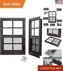 Aluminum 12×18 Shed Windows with Tempered Glass – 2 Pack for Easy Installation